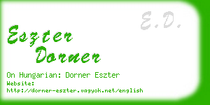 eszter dorner business card